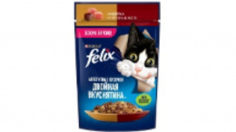 FELIX სველი საკვები კატებისათვის ინდაურით და ღვიძლით 75 გ
